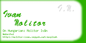 ivan molitor business card
